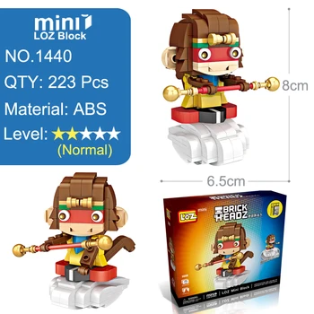 LOZ Rejsen til Vesten Monkey King Model Mini-byggeklodser Mursten Hovedet Finde Legetøj Til Børn i Alderen 6+Analyserne Autoriseret Gave