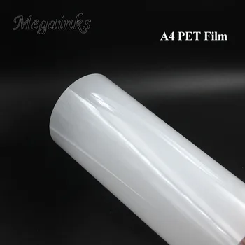 M.100 stk A4 PET-Folie til digital inkjet-udskrivning film 75U gennemsigtig Dobbeltsidet Selvklæbende Folie overførsel DTF Film udskrivning