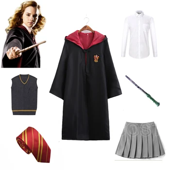 Magiske Kappe Skole Uniform Hermione Granger Cosplay Kostume Barn, Voksen Potter Halloween Guiden Robe