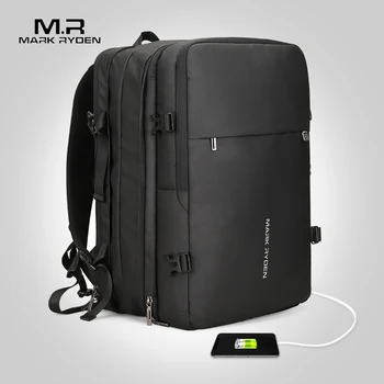 Mark Ryden Mand Rygsæk Passer til 17 Tommer Laptop USB-Opladning, Multi-lag Space Travel Bag Business Mandlige Anti-Tyveri Mochila
