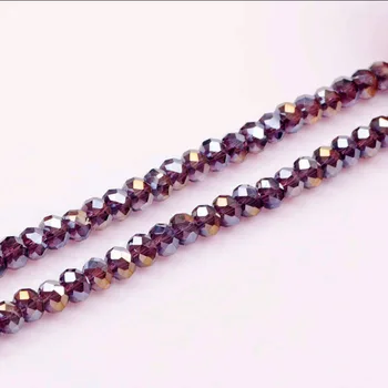 Midt Lilla AB Farve Crystal DIY Smykker Perler 2/4/6/8/10mm Facetsleben Flad Rund Glas Perler til Smykker af Armbånd med at Gøre Materialet