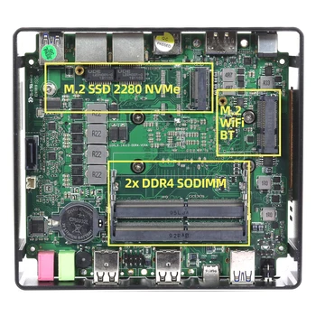 Mini-PC Intel Core i7 10510U DDR4 RAM M. 2 SSD NVMe WiFi 4K UHD HDMI DP 8*USB Type-C 2x Gigabit Ethernet-Windows-Linux-10