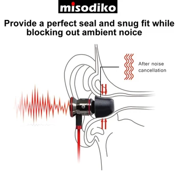 Misodiko TWS-Pro Memory Skum ørepropper Tips til Kreative Outlier Luft, Afvigende Guld/ JBL Gratis, TUNE120 TWS/ FIIL T1/ Mifo O5, O7