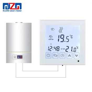 MJZM BGL03-1 Digital Termostat til Gas-Kedel Varme Temperatur Controller Touch Screen, Batteri, vægmonteret Termostat