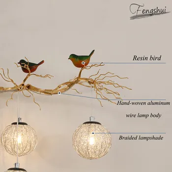 Moderne Bird Nest LED væglampe Belysning Nordiske Kreative Fugl Baggrund væglampe Soveværelse Korridor Stue Dekoration Lampe