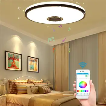 Moderne RGB LED loftslampe 72W 220V/85-220V belysning i Hjemmet APP bluetooth Musik, Lys Soveværelse Lamper Smart Lampe+Fjernbetjening