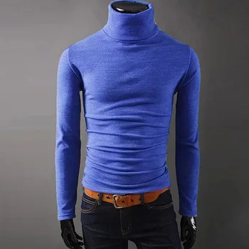 MRMT 2021 helt nye mænd er strikket rullekrave turtleneck shirt langærmet efterår og vinter sweater trøje