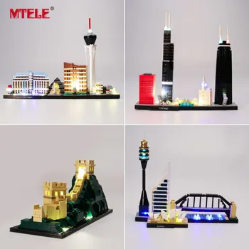 MTELE Lys Kit KUN For Arkitektur skyline London /United States Capitol Kompatibel Med 21026/21027/21028/21030/21032/21042