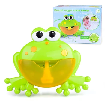 Musik Frog Bubble Maker Automatiseret Tud Boble Maskine Kids Fun Badning Gave Baby Badeværelse Legetøj For Børn, Udendørs Fun & Sport