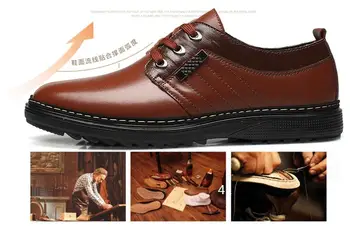 Mænd ' s nye business casual læder fars sko mænds tendens formelle mænds sko kniplinger op low top shoeae