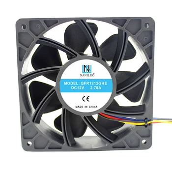 NANILUO QFR1212GHE QFR1212GHE-PWM-4P 12V 2.7 EN 12038-Server cooling fan 120*120*38mm for BTC BCH SBTC UBTC miner fan
