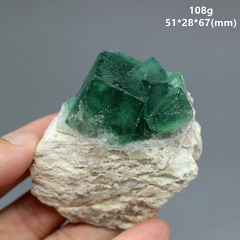 Naturlig grøn fluorit Mineral prøve cluster mineral krystal prøver Sten og krystaller, Healing krystal