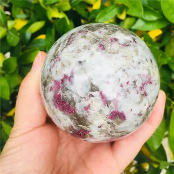 Natursten plum blossom turmalin krystalkugle sten boligindretning, vind, vand bold