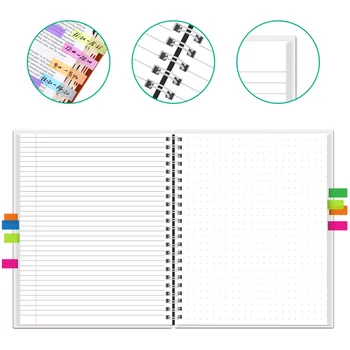 NEWYES A4 Smart Sletbare Notebook Papir kan Genbruges Wirebound Sort Notebook App Connect Mikrobølgeovn Slette Med pen for børn, Studerende