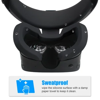 Ny 3 In1 VR Ansigt Pad &Front Bag Skum Silikone Covers Til Oculus Rift S VR Briller Eye Mask ansigtsmaske Hud Rift S Tilbehør