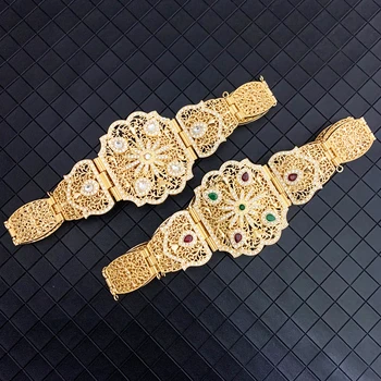 Ny Dråbe Vand Rhinestone Bælte Spænde Marokkanske Smykker Kæder til Kjole Luksus Metal Guld Body Kæde til Kvinder