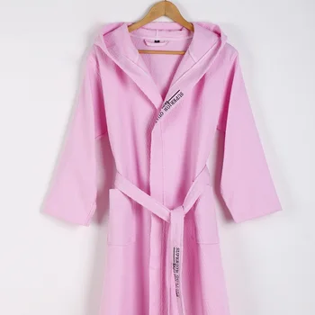 Ny ren Bomuld materiale plain farve badekåber klæder Unisex Hætteklædte pyjamas sauna tøj ævle Nattøj vandabsorption
