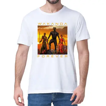 Nye Black Panther Chadwick Wakanda for Evigt T-Shirt Håndlavet Mænd kortærmet T-Shirt i Bomuld Gave kvinder top tee Unisex T-shirt