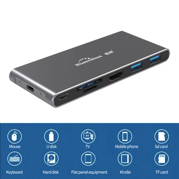 Nye Blueendless MC601 Notebook Tilbehør USB 3.0-Port USB-C-Hub USB-C M. 2 SSD Boks 6 i 1 Adaptere-Dockingstation NGFF Sag