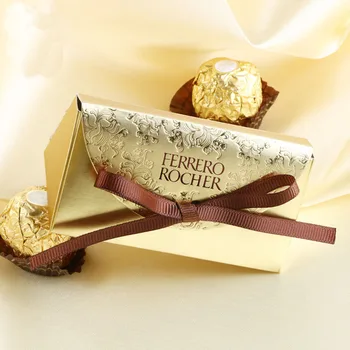 Nye Ferrero Rocher Kasser Bryllup Favoriserer og Gaver Max Baby Brusebad Papir, Candy Box Bryllup Dekoration Søde Gaver Poser Forsyninger