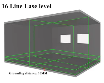 Nye Fukuda Professionel 16 Online 4D laser niveau med Japan Skarpe 515NM Stråle 360 Lodret Og Vandret selvnivellerende Cross