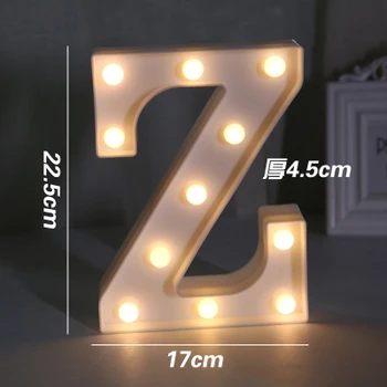 Nye LED-selvlysende arabertal, nat lys kreative Y Z engelske bogstaver soveværelse børn værelses Party Club Bar tøj butikker