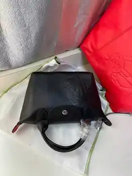 Nye Longxiang mini læder crossbody bolle taske