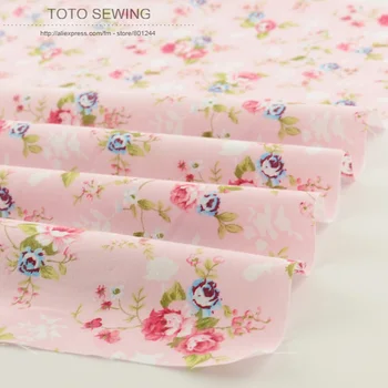 Nye pink trykt blomstermønstre 50cmx160cm/stykke bomuld quiltning hjem tekstil fabrik direkte stof gratis fragt