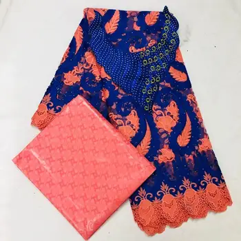 Nye røde Afrikanske Bazin Riche 2020 Høj Kvalitet franske Blonder Broderi Stof Net Lace Fabrics For Bryllup Kjole