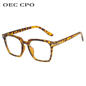 OEC CPO Nye Design Square Klare Glas Kvinder Vintage Briller Man Square Plast Øje Skue Frame Klar Linse Unisex O526