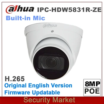 Original dahua engelsk version IPC-HDW5831R-ZE 8MP POE, IR-Øjet-Netværk Kamera Indbygget Mic WDR 2.7 mm-12 mm motoriserede linse IPC