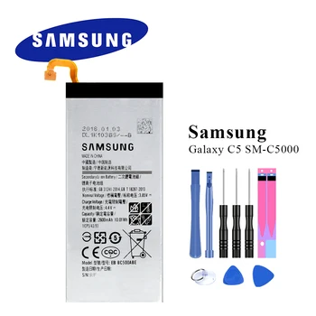 Originale Batteri EB-BC500ABE Til Samsung Galaxy C5 C5000 SM-C5000 Udskiftning Akku 2600mAh+Åbne Værktøjer