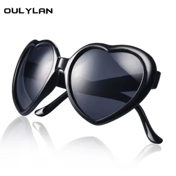 Oulylan Mode Hjerte Solbriller Kvinder Vintage Hjertet Briller Brand Designer Solbrille Gul Briller Kvindelige UV400 Goggle