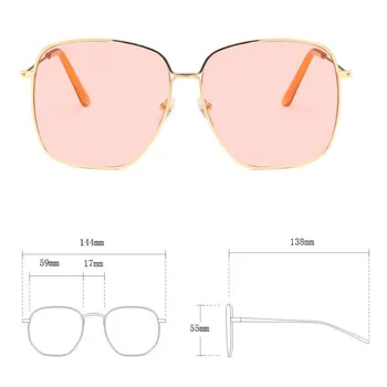 Overdimensionerede Solbriller Kvinder 2020 Mode Vintage Stor Størrelse Kvadrat Sol briller Kvindelige Nuancer UV400 oculos de sol okulary