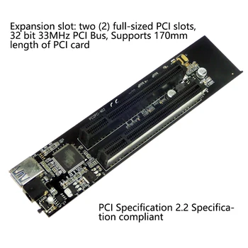 PCI-e x1 Til 2 PCI-32bit slots-adapter Riser-Kort, lydkort, netværkskort, grafikkort understøtter PCI express x1-x4 x8, x16