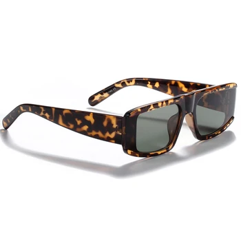 Peekaboo-pladsen kvinde solbriller til damer leopard sort mænd retro solbriller kvindelige rektangel uv400 hot sælgende gaver 2021