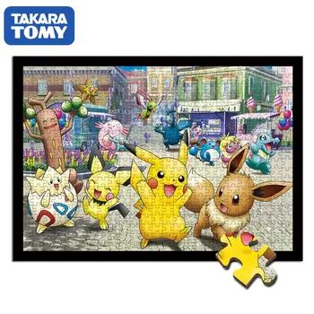 Pikachu puslespil 1000 stykker træ legetøj pokemon Pædagogisk legetøj Voksen dekompression puslespil til børn