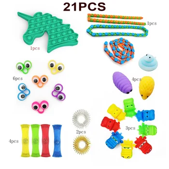 Pille Sensoriske Toy Sæt Anti Stress Toy Mesh Marmor Autisme, Angst, Stress Relief Pop Boble Sensorisk Legetøj Gave Til Barn, Voksen
