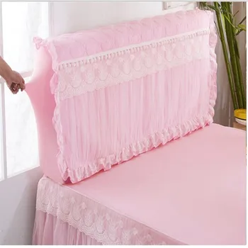 Plast ryg smudsomslag Blonde kant Korea stil fuld sengens hovedgærde dække sengetøj hoved beskyttende støv klud sengetøj indretning