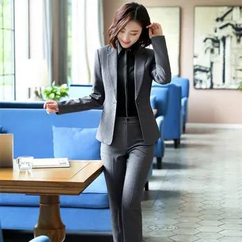 Plus størrelse kvinde ' s S-4XL høj kvalitet, professionel slid mode interview formelle slid arbejdstøj afslappet jakkesæt bukser 2-delt sæt