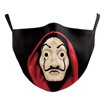 PM2.5 Penge Heist Print Ansigtsmaske Aztec Trykt Masker Genanvendelige Ansigt Bomuld Maske Klud Voksen Beskyttende Dække Stof Face Mask