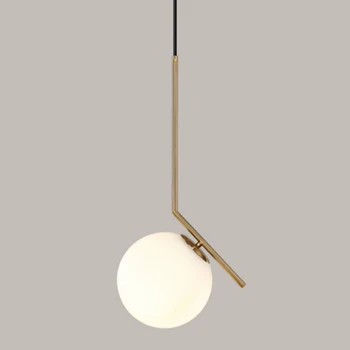 Post moderne og kreative glas ball pendel lampe, norbic kort hjem deco-spisestue golden E27 LED pære pendel