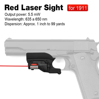 PPT taktiske luftgeværer tilbehør airsoft lasersigte rød laser pointer til 1911 Pistol for jagt GZ20-0022