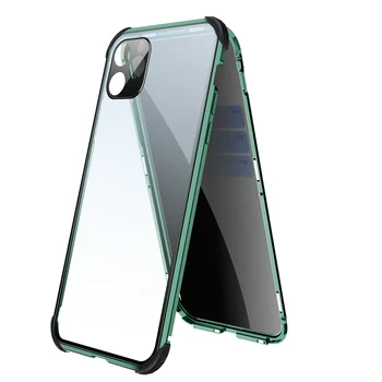 Privatlivets fred Magnetisk Metal Case til iPhone X XS Hærdet Glas Magnet Tilfælde Dække for iPhone-11 Pro Max antal XR XS MAX X 8 7 6s 6 s Plus