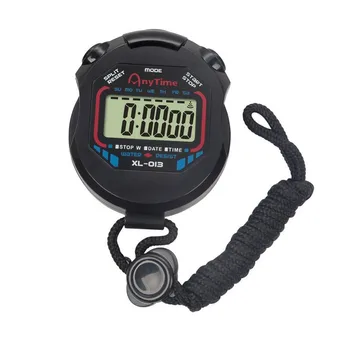 Professionelle Digitale Håndholdte LCD-Timer Sports Chronograph Counter Stopur med Rem LL@17