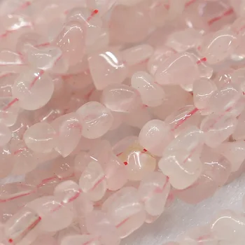 Rabat Engros Naturlige Ægte Rosa Kvarts Lyserøde Krystal Nugget Løse Perler Fri Form, Perler, 3-5mm Passer Smykker 15