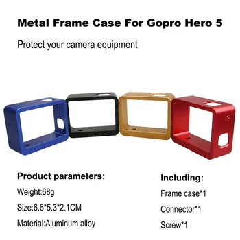 Ramme-Aluminium Legering Beskyttende Bur til GoPro Hero 7 6 5 Sort Bur til Go Pro Hero 7 6 Tilbehør