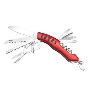 Red Schweiziske Champ Schweiz Rustfrit Stål Multifunktionelle Overlevelse Kniv