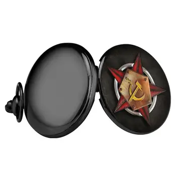 Retro Antikke USSR Sovjetiske Badges Segl Hammer Stil Quartz lommeur CCCP Rusland Emblem Kommunismen Logo Dække Præget Ur