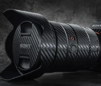 Ridsefast Linse Hud Wrap Dække Protector Bære Tilfælde Carbon Black Til Sony 16-35 f4 24-70 2.8 GM 70-200 2.8 GM-f4 70-300